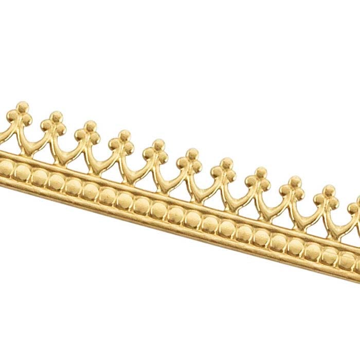 14K Yellow Gold "Crown" Gallery Wire, Hard (as rolled)
