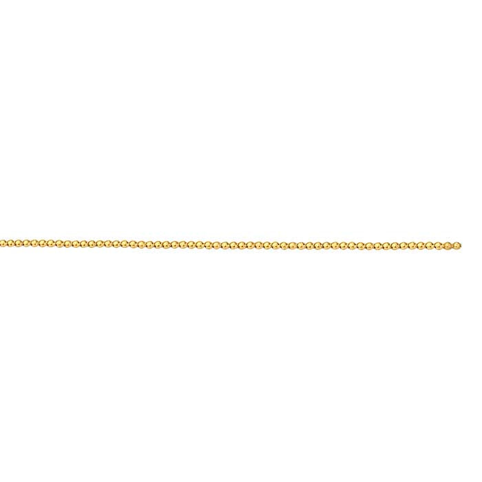 14K Yellow Gold 1.3mm Half-Bead Wire, Dead-Soft
