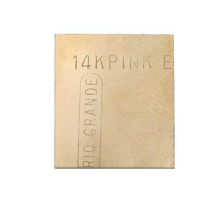 14K Plumb Rose Gold Sheet Solder, 0.25mm, Easy