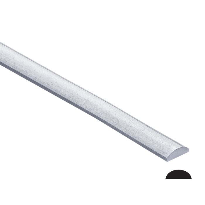 18K White Gold Half-Round Sizing Stock, 1/2-Hard