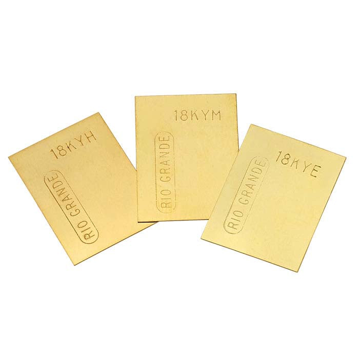 18K Plumb Yellow Gold Sheet Solder, 0.25mm, Hard