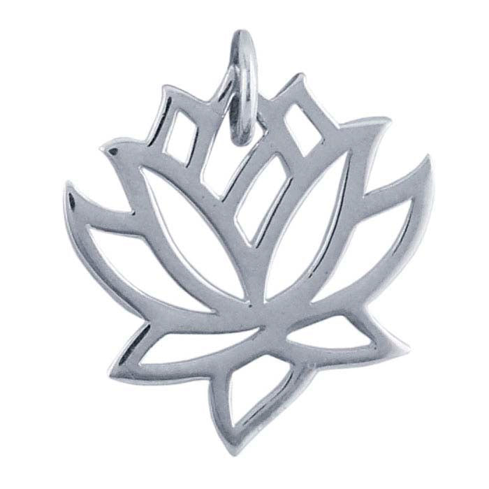Sterling Silver Lotus Blossom Charm