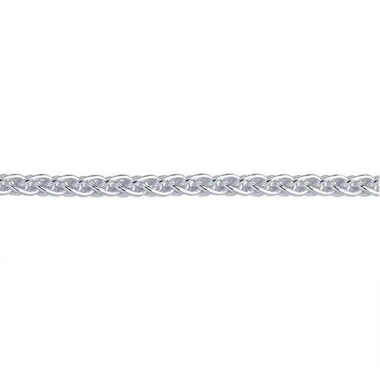 Sterling Silver 2.5mm Round Wheat Chain