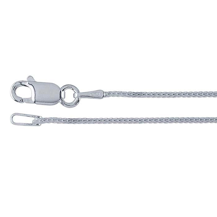Sterling Silver 1mm Round Foxtail Chain