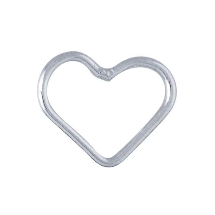Sterling Silver 5.5 x 7.1mm Heart-Shaped Closed Ring