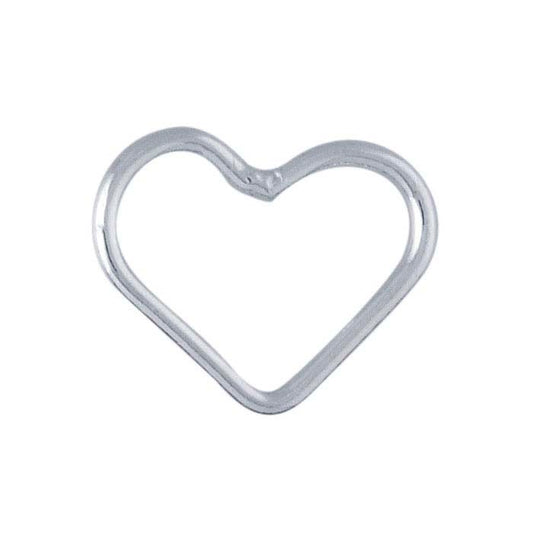 Sterling Silver 5.5 x 7.1mm Heart-Shaped Closed Ring