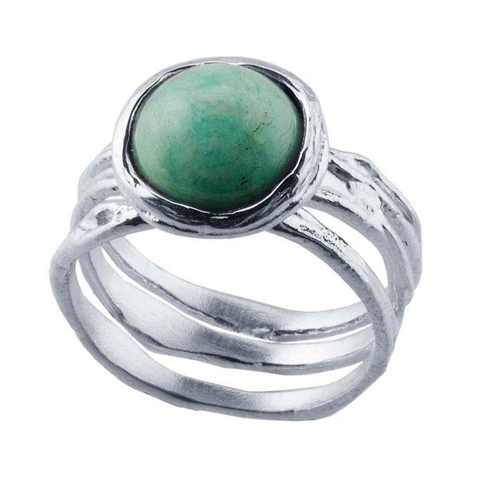 Sterling Silver Textured Pearl Ring Mounting