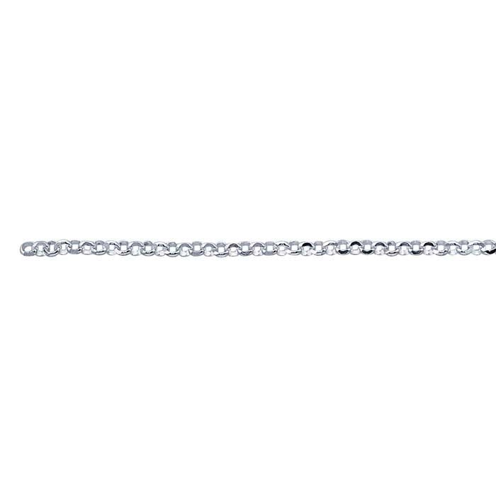 Sterling Silver 2.6mm Diamond-Cut Round Rolo Chain, By the Foot