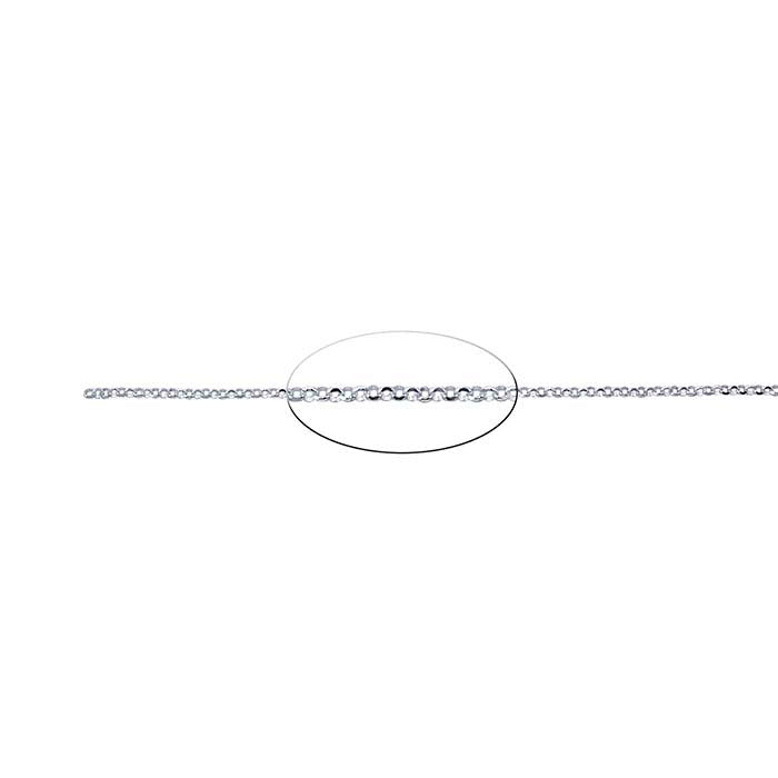 Sterling Silver 2.6mm Diamond-Cut Round Rolo Chain, By the Foot