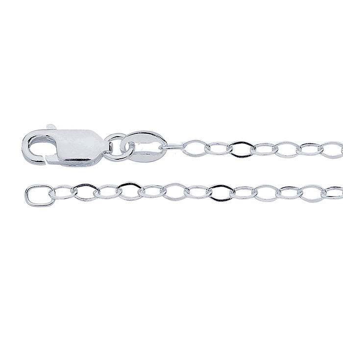 Chaîne plate en câble argentée 1/10 2,2 mm