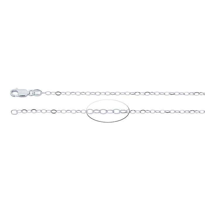 Chaîne plate en câble argentée 1/10 2,2 mm