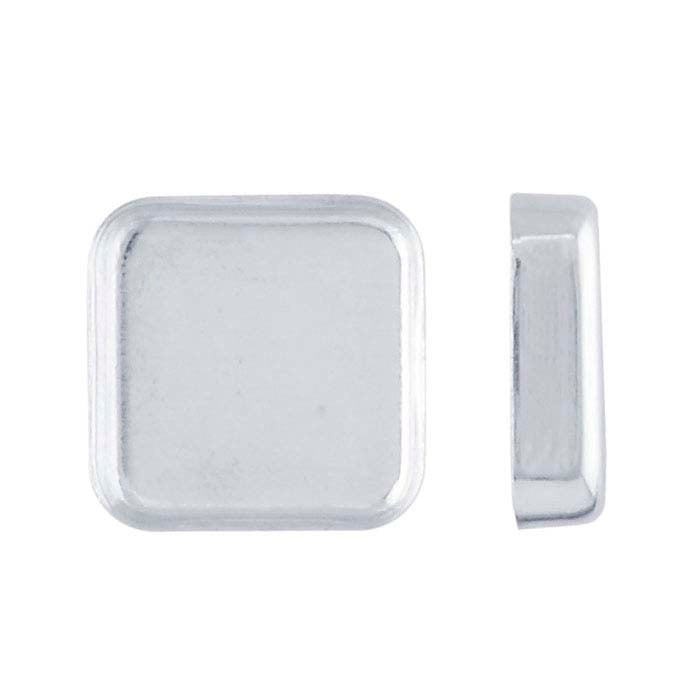 Sterling Silver 8mm Square Bezel Cup Setting