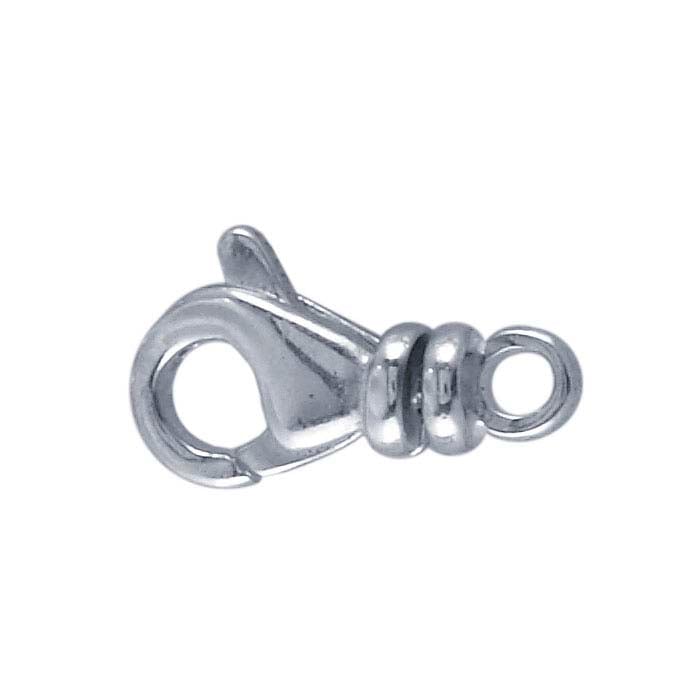 Sterling Silver 10.6 x 4.9mm Teardrop Swivel Lobster Clasp