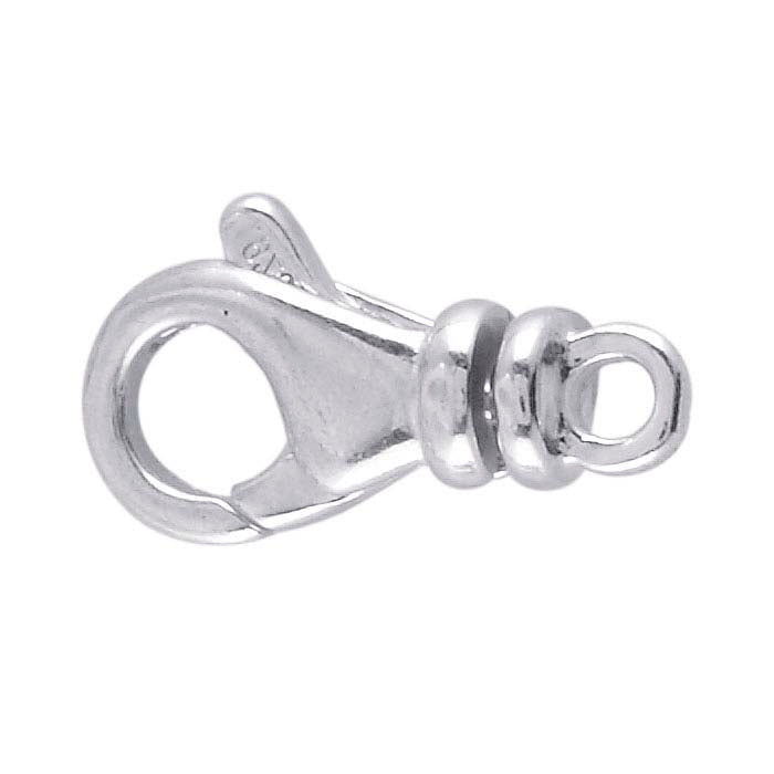 Sterling Silver 13.5 x 7.5mm Teardrop Swivel Lobster Clasp