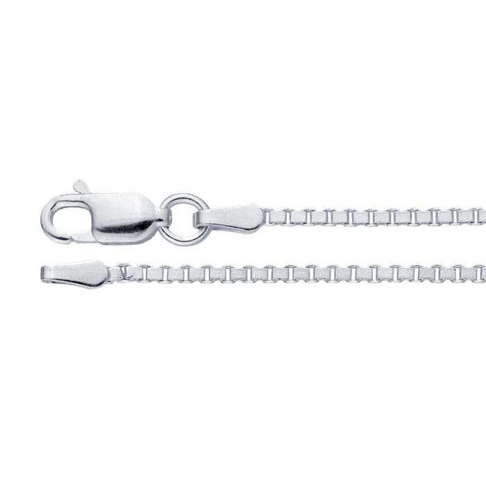 Sterling Silver 1.45mm Diamond-Cut Venetian Box Chain
