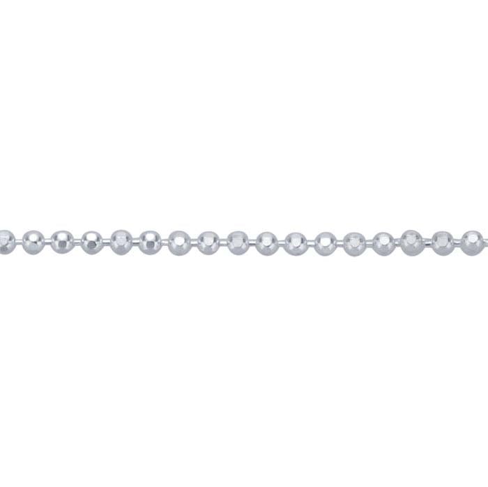 Sterling Silver 1mm Diamond-Cut Bead Chain