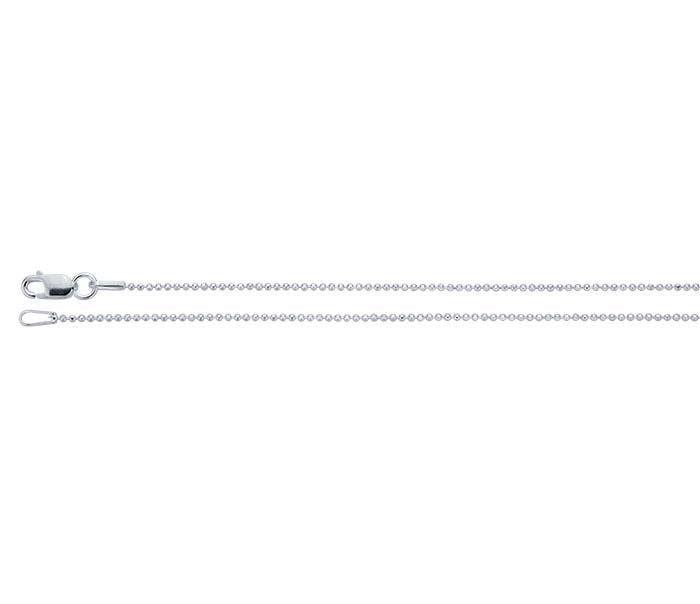 Sterling Silver 1mm Diamond-Cut Bead Chain