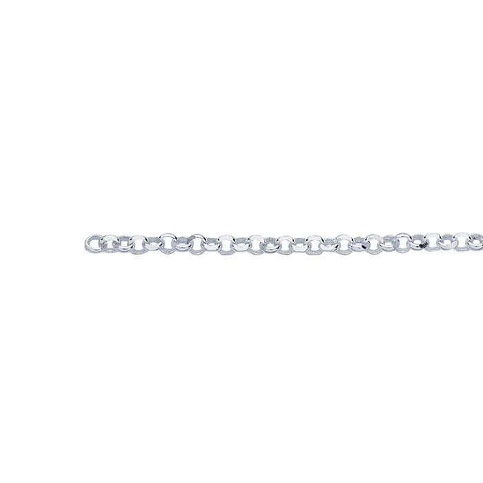 Sterling Silver 1.7mm Diamond-Cut Round Rolo Chain, By the Foot