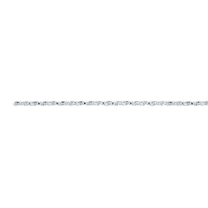 Sterling Silver 0.9mm Diamond-Cut Twisted Box Chain, By the Foot
