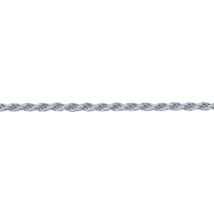 Sterling Silver 1.2mm Diamond-Cut French Rope Chain