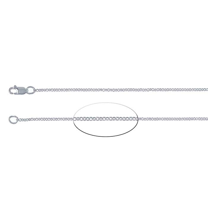 Αλυσίδα Rolo Στρογγυλή 1,3mm από Ασήμι Sterling