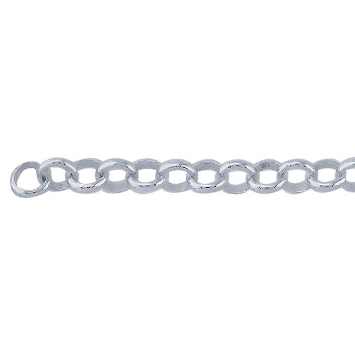 Sterling Silver 2.3mm Round Rolo Chain, By the Foot