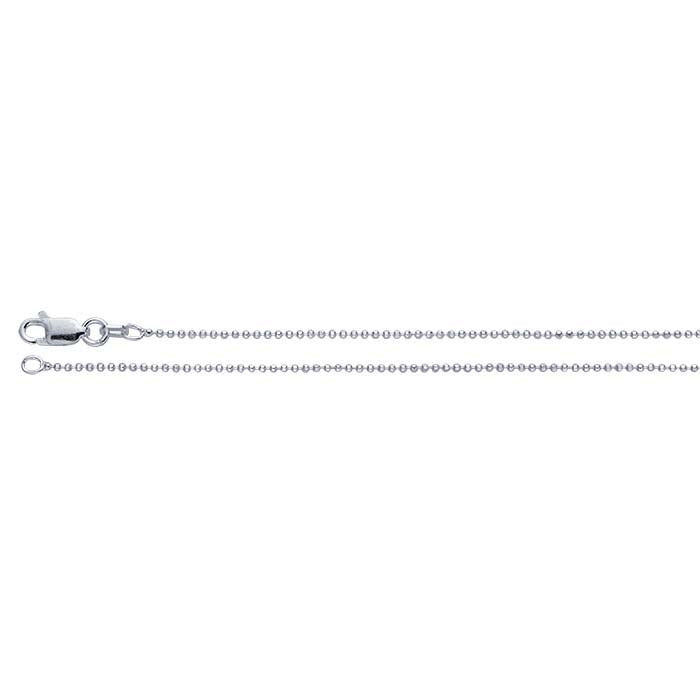 Sterling Silver 1.2mm Diamond-Cut Bead Chain