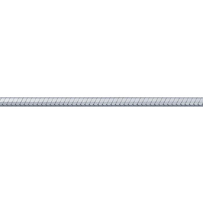 Sterling Silver 1mm Eight-Sided Seamed Snake Chain