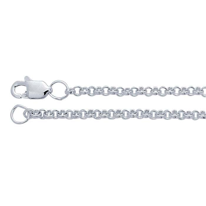 Sterling Silver 2.1mm Round Rolo Chain