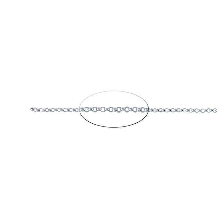 Sterling Silver 1.5mm Round Rolo Chain, 3.05 m. Spool