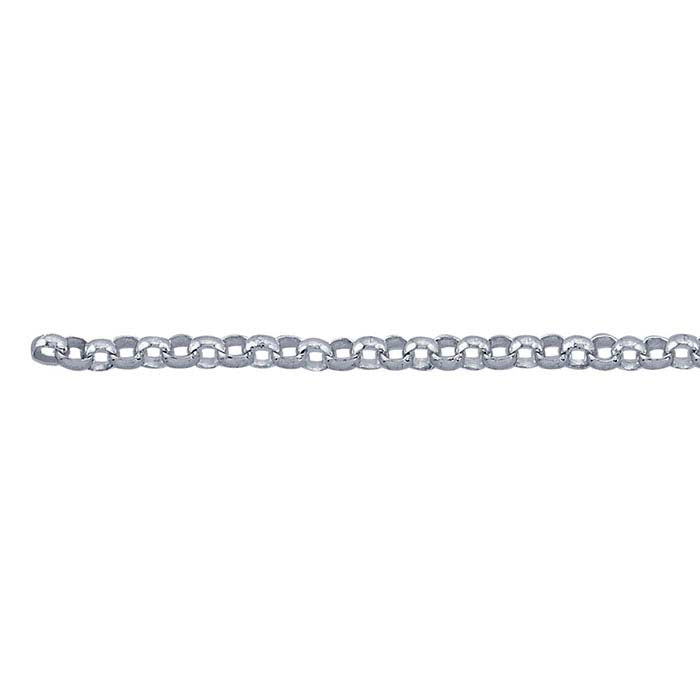 Sterling Silver 1.5mm Round Rolo Chain, By the Foot