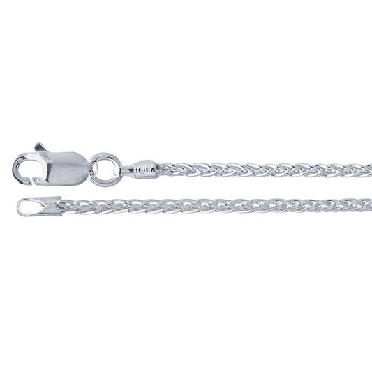 Sterling Silver 1.6mm Round Wheat Chain