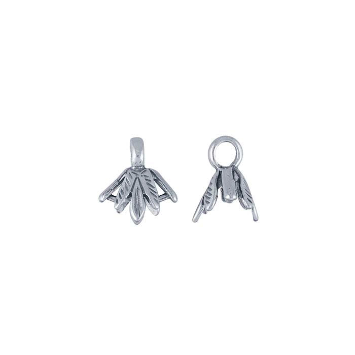 Sterling Silver 3D Bladlock med Ring