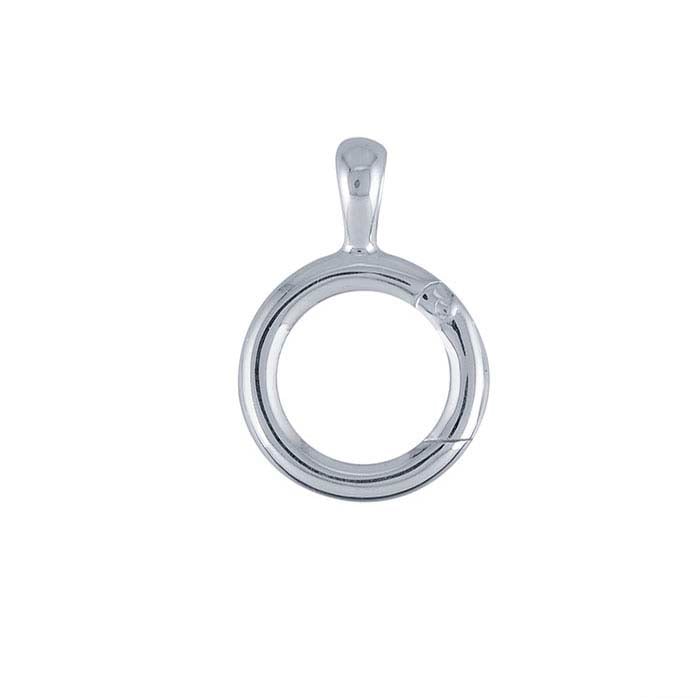 תליון מחזיק תליון עגול עם ציר מכסף סטרלינג
