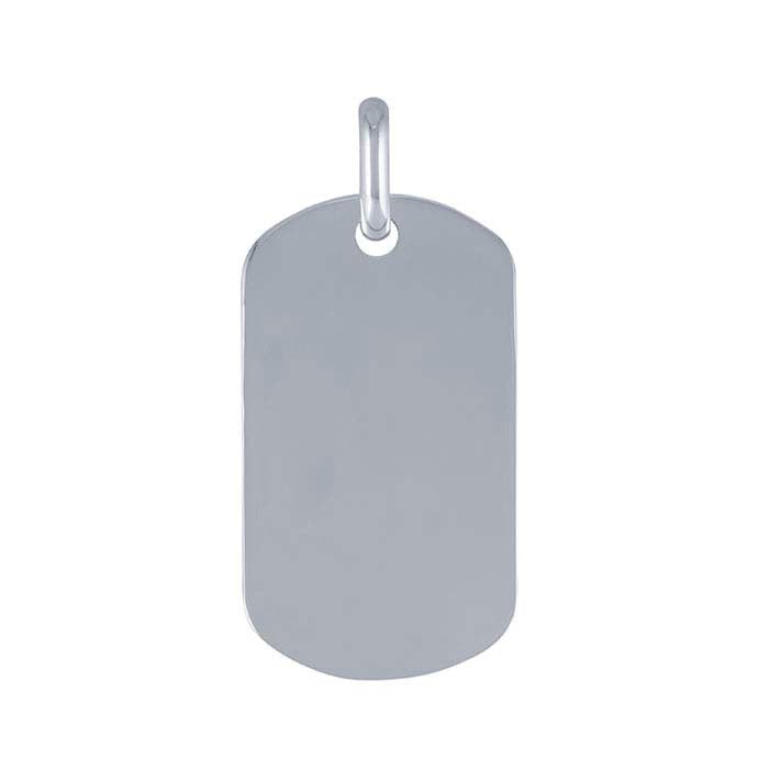 Sterling Silver Dog Tag Pendant