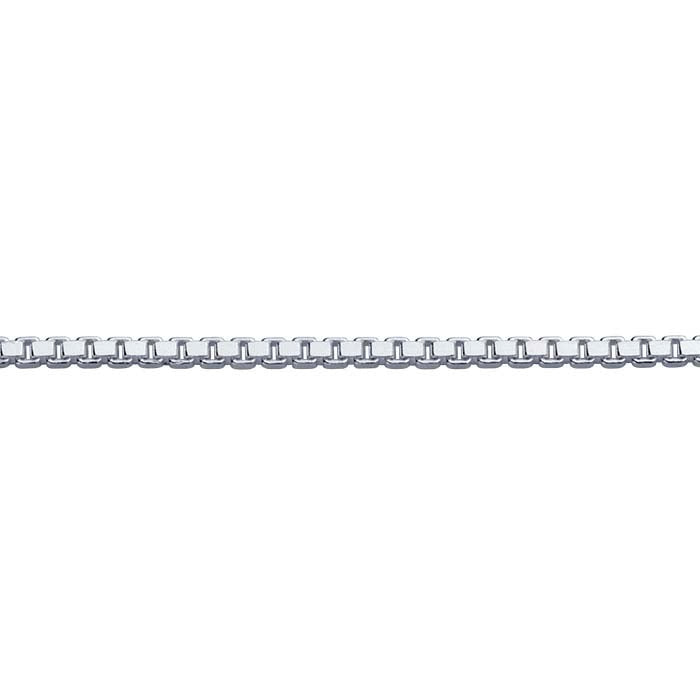 Sterling Silver 1mm Venetian Box Chain Necklace, Adjustable