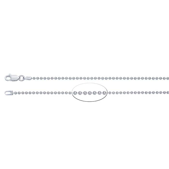 Sterling Silver 1,8 mm pärlkedja