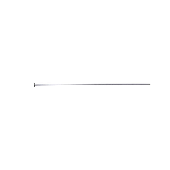 Sterling Silver 38.1mm 1.2mm Domed Head Pin, 0.40mm, 1/2-Hard