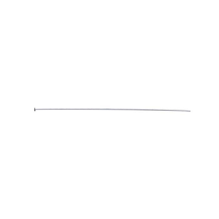 Sterling Silver 50.8mm 1.2mm Domed Head Pin, 0.40mm, 1/2-Hard