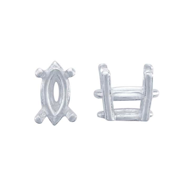 Sterling Silver 6 x 3mm Marquise ReadySet™ Basket 4-Prong Setting