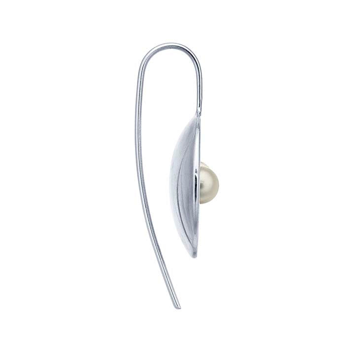 Sterling Silver Celestial Earrings with White Freshwater Pearls