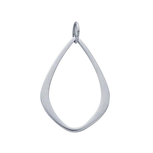 Sterling Silver Abstract Teardrop Pendant