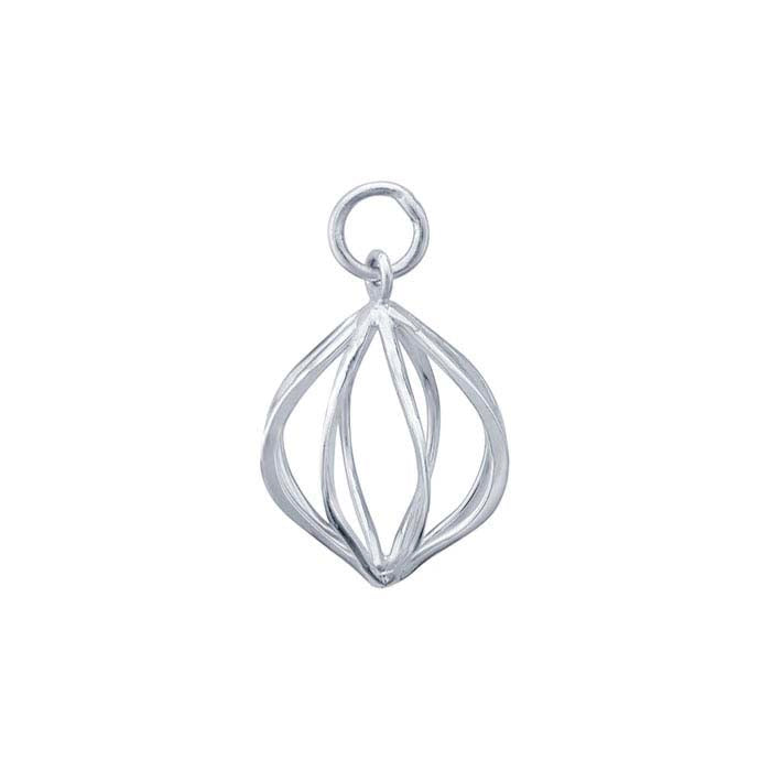 Sterling Silver Wire Cage Pendant – Amadesa