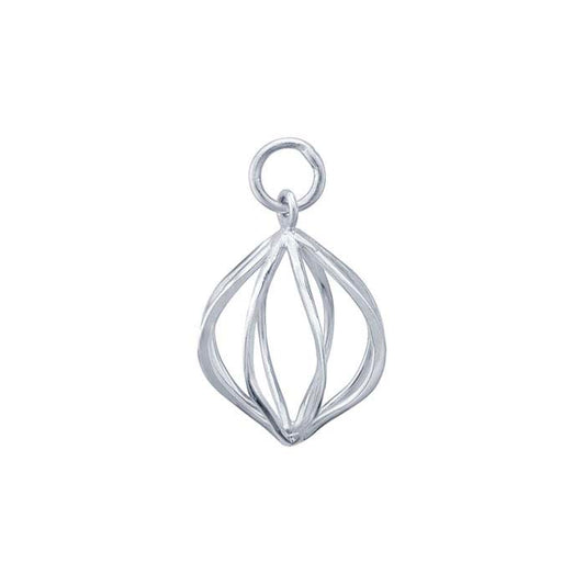 Sterling Silver Wire Cage Pendant