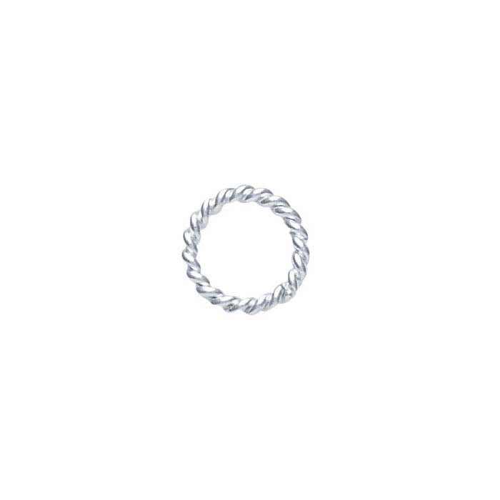 Sterling Silver 6.4mm Round Twist-Style Closed Ring