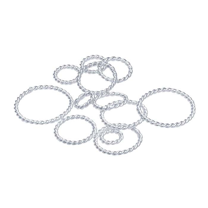 Sterling Silver Round Twist-Style Closed Ring