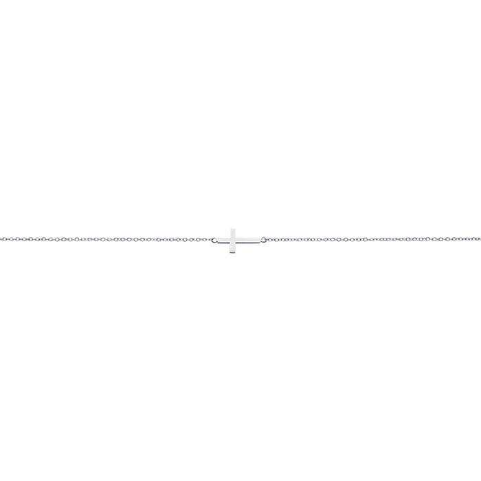 Sterling Silver Cross Festoon Necklace