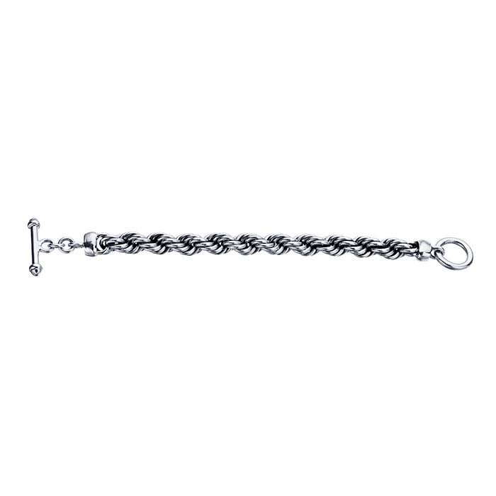 Sterling Silver 10mm Rope Chain Bracelet