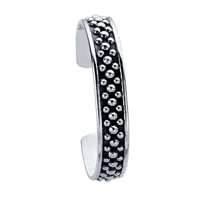 Sterling Silver Beaded Cuff Bracelet