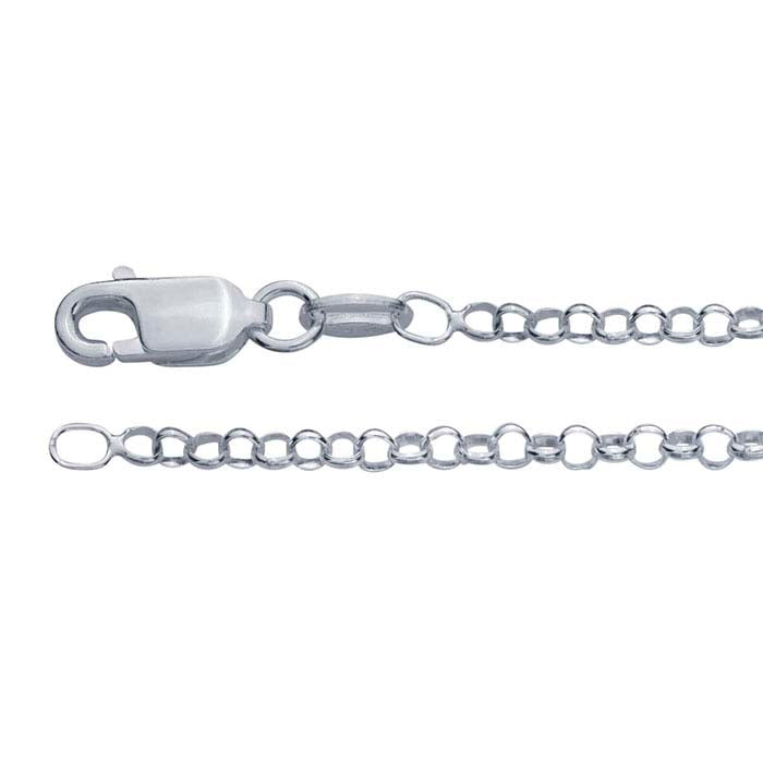 Sterling Silver 2.2mm Round Rolo Chain